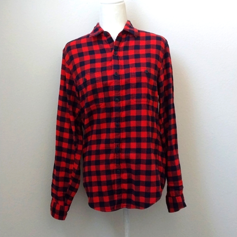 J. Crew Slim Fit Buffalo Plaid Cotton Flannel size Small